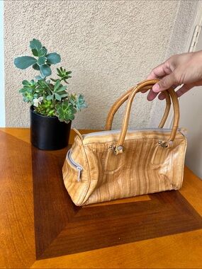 Vintage 80’s 90’s EEL skin Women's Bowler Bag